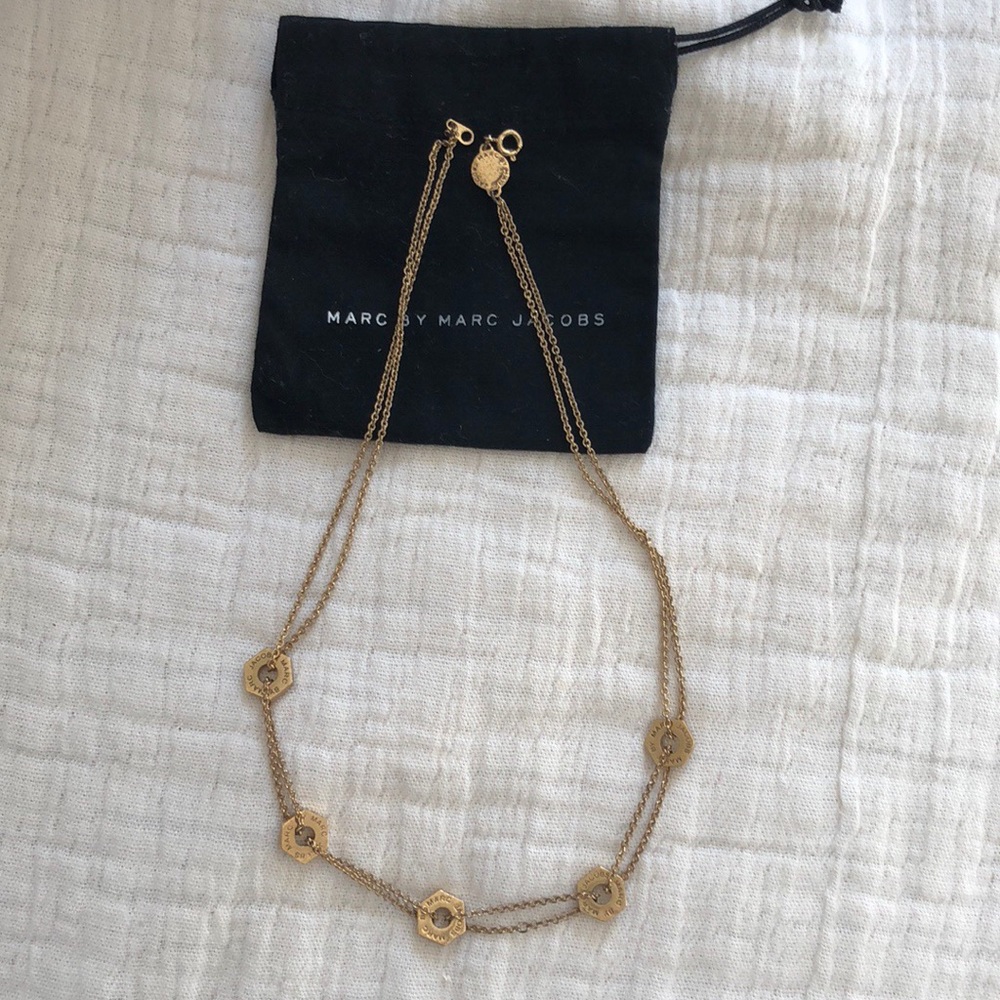 Marc Jacobs Gold Necklace Marc Jacobs Logo